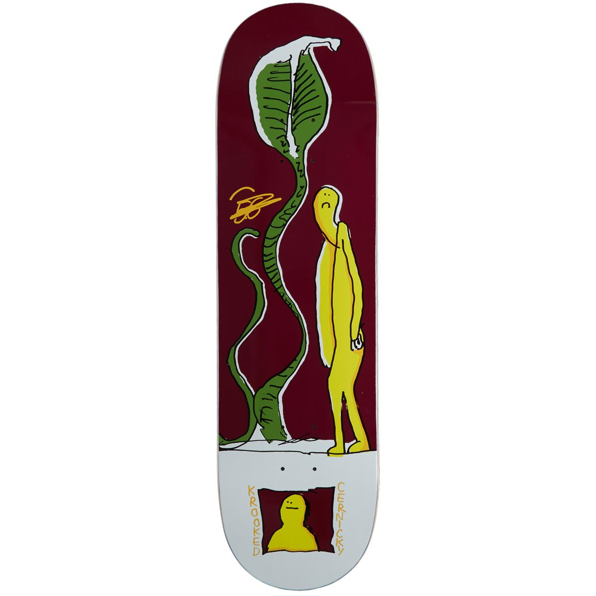 Krooked Cernicky Tall Snake Tf Skateboard Deck - Magenta - 8.50