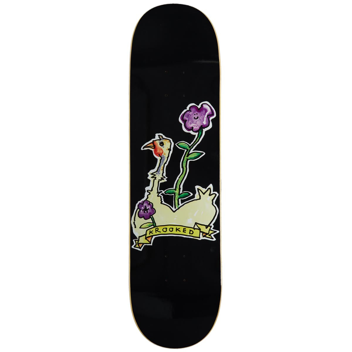 Krooked Belle Skateboard Deck - Black - 8.25