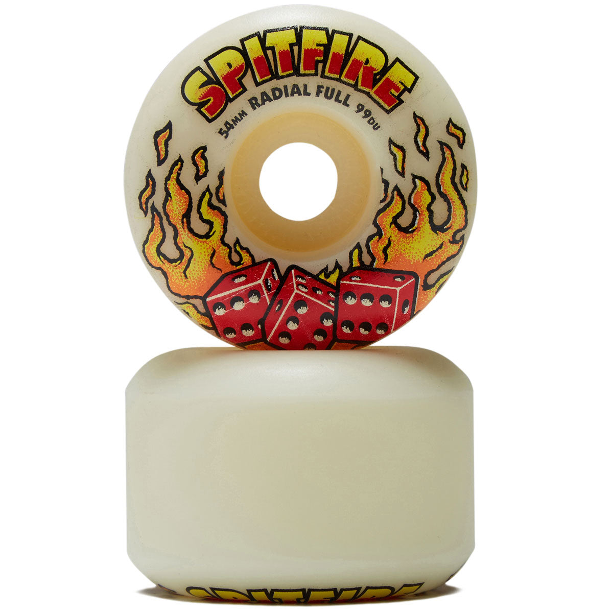 Spitfire F4 99d Hot Hand Radial Full Skateboard Wheels - Natural - 54mm image 2