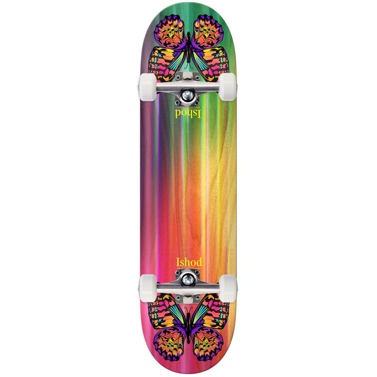 Real Ishod Rainbow Monarch Twin Tail Skateboard Complete - 8.50