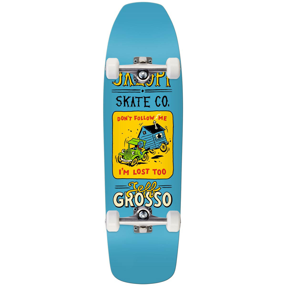 Anti-Hero Grosso Jalopi Square Top Rails Skateboard Complete - 9.25