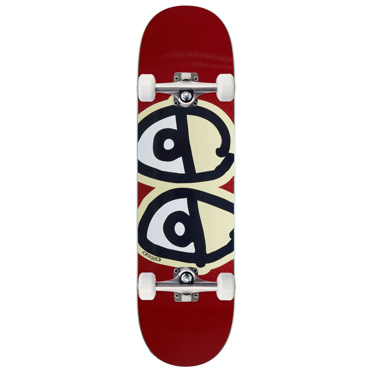 Krooked Eyes Glitter Fleck Skateboard Complete - 8.25