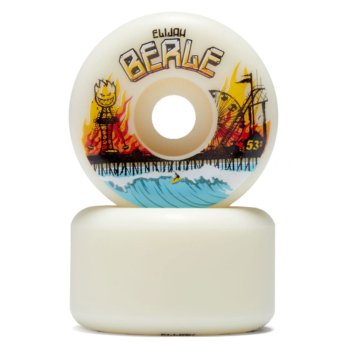 Spitfire F4 99d OG Classic Elijah Berle Heatwave Skateboard Wheels - Natural - 53mm image 2