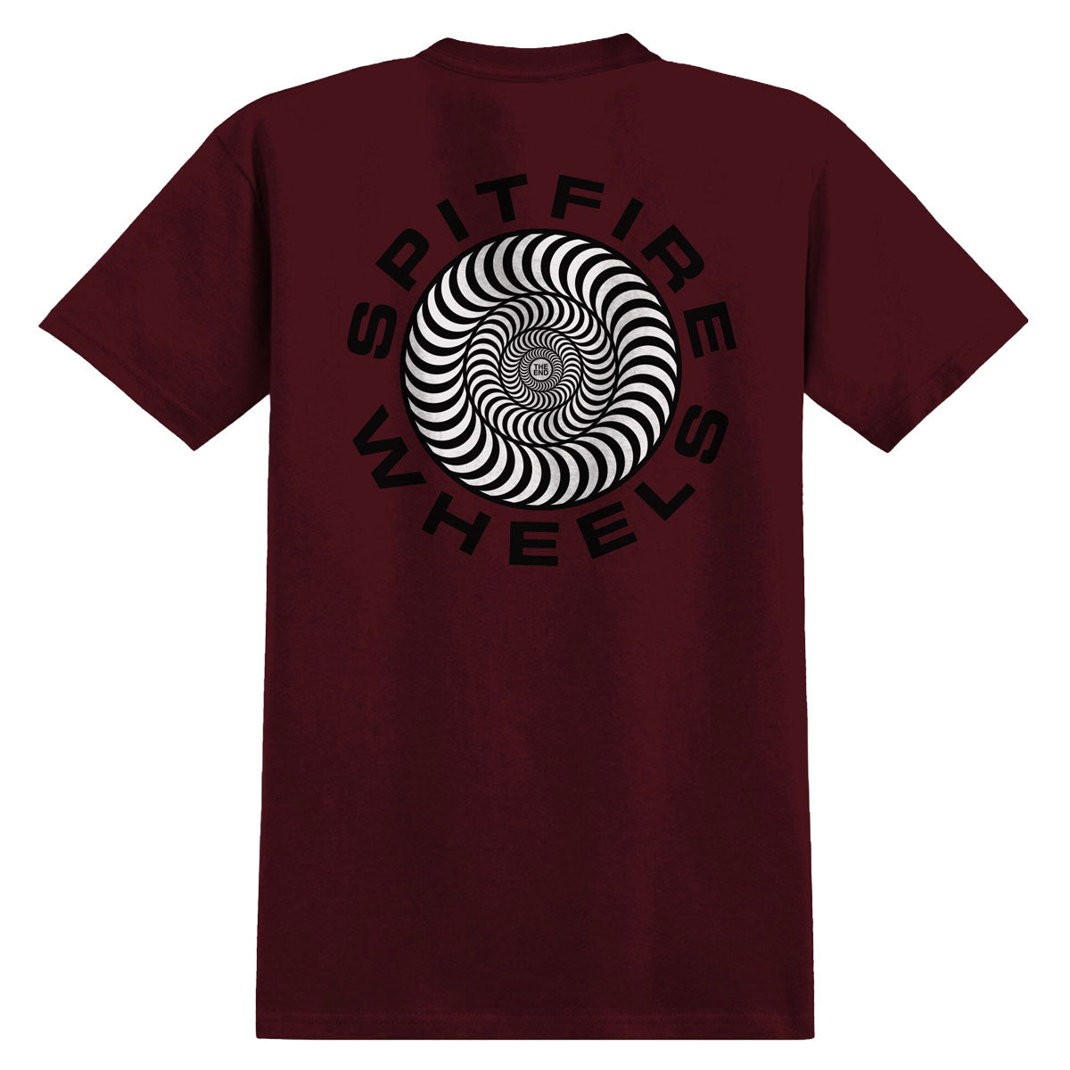 Spitfire Classic '87 Swirl Fill T-Shirt - Burgundy/Black/White image 1