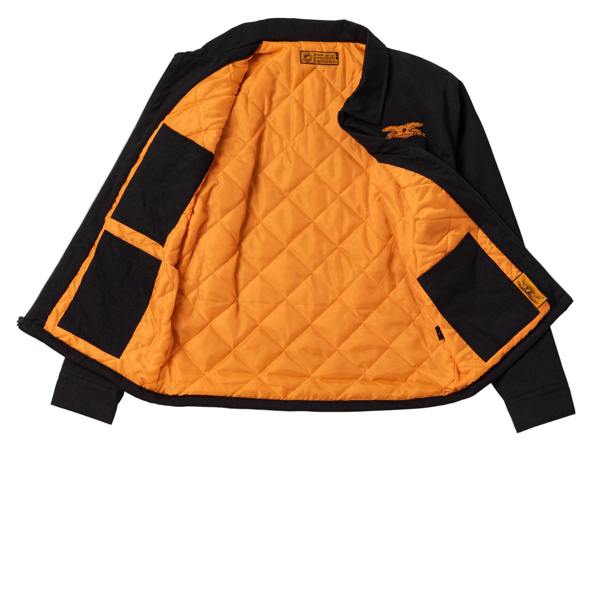 Anti-Hero Basic Eagle Stash Jacket - Black/Orange Embroidery image 4