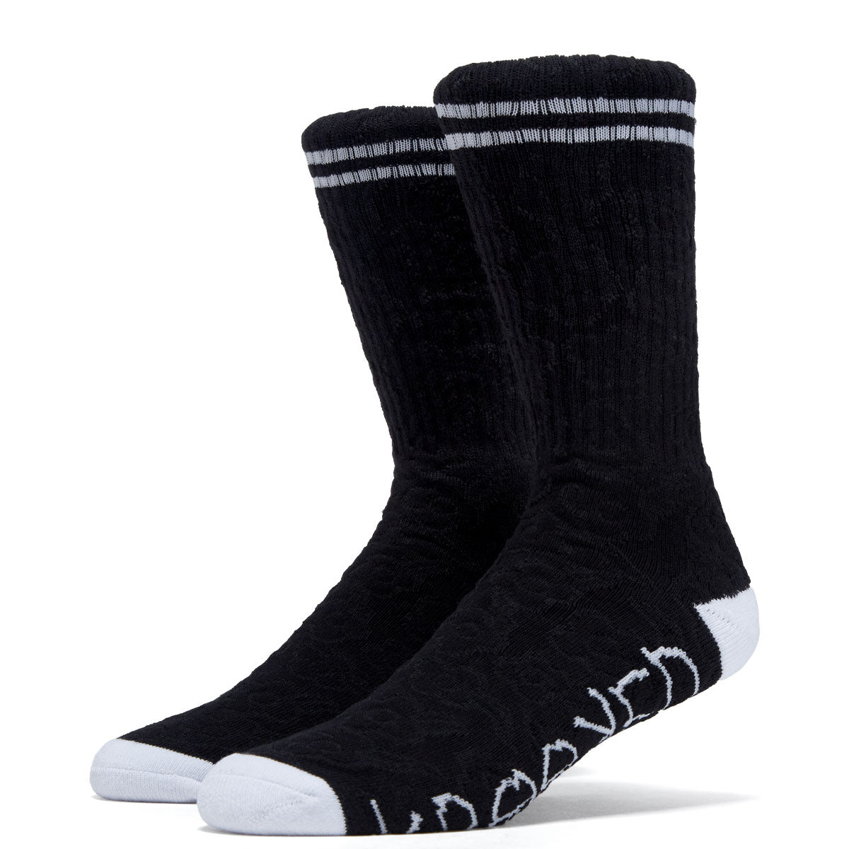 Krooked Multi Flowers Socks - Black/Black/White image 1