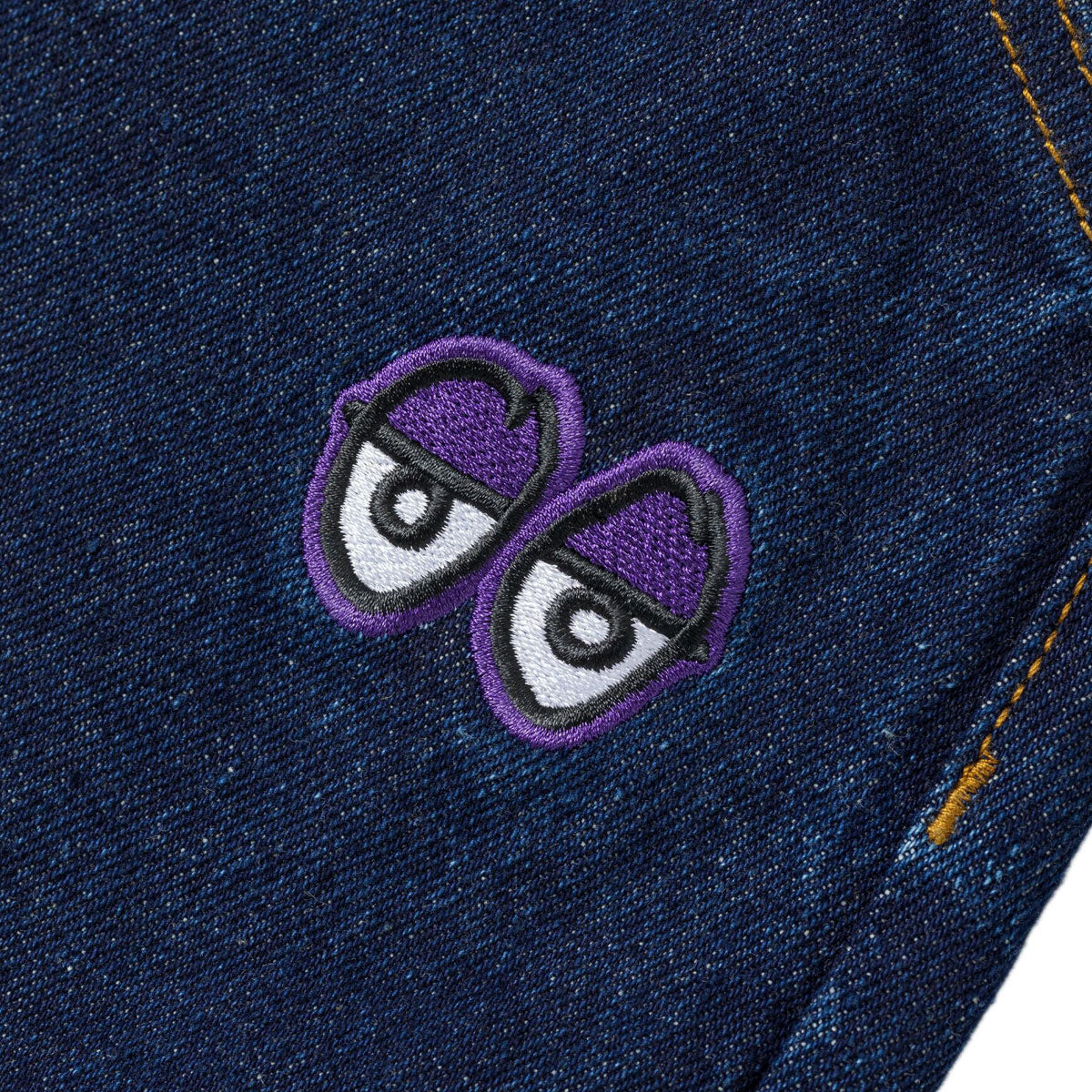 Krooked Eyes Denim Twill Jeans - Dark Rinse Denim image 4