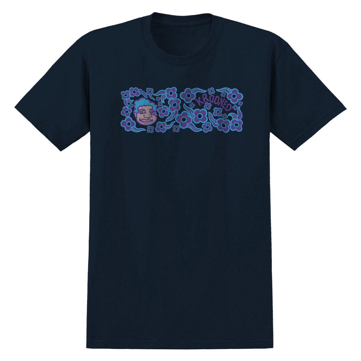 Krooked Sweatpants Redux T-Shirt - True Navy/Multi Color image 1