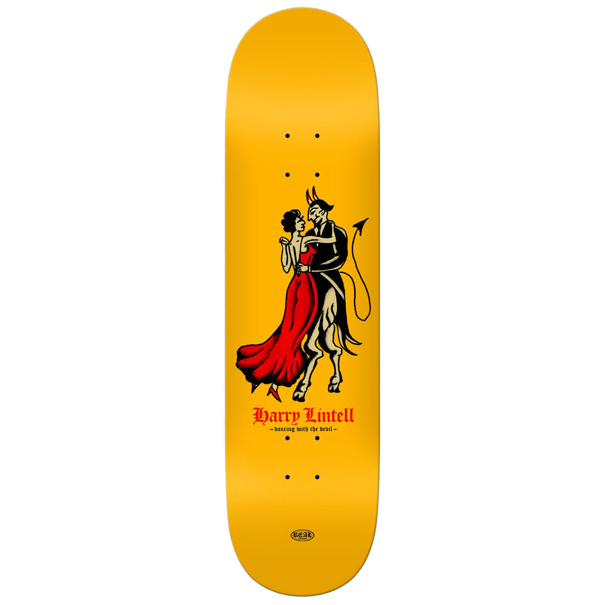 Real Lintell Dance With The Devil Skateboard Deck - 8.50