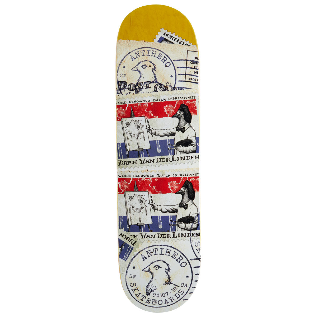 Anti-Hero Daan Postal Skateboard Deck - 8.50
