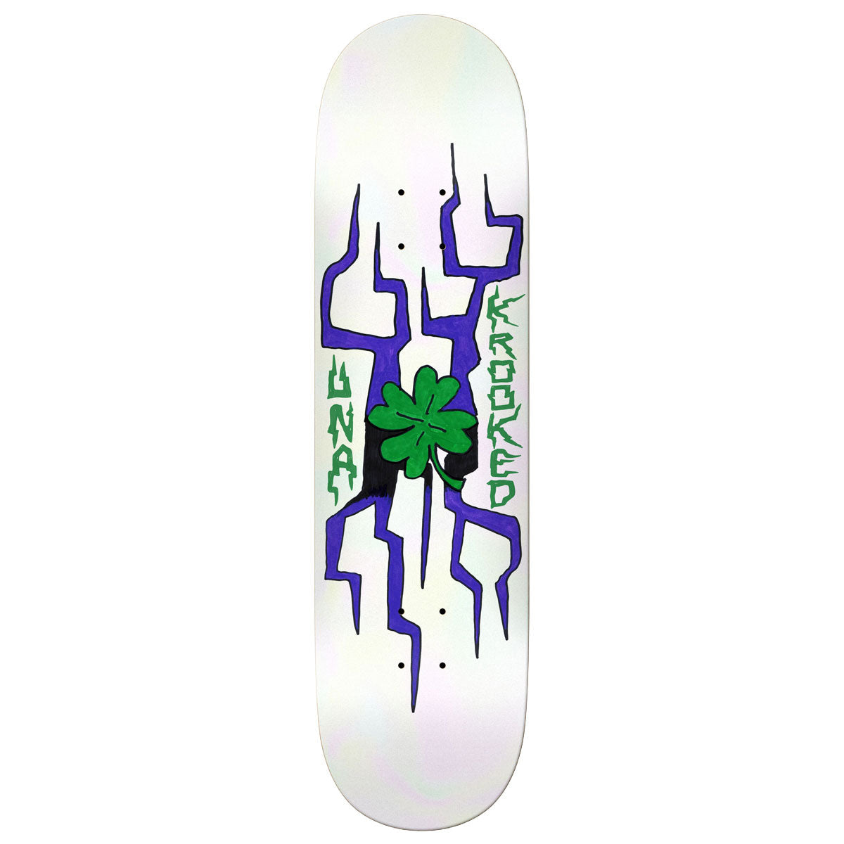 Krooked Una Lightning Clover Skateboard Deck - 8.28