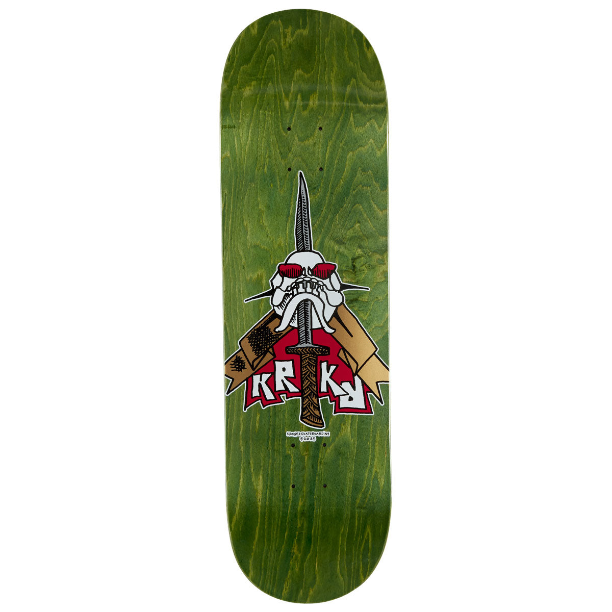 Krooked Skull Sword Skateboard Deck - 8.75