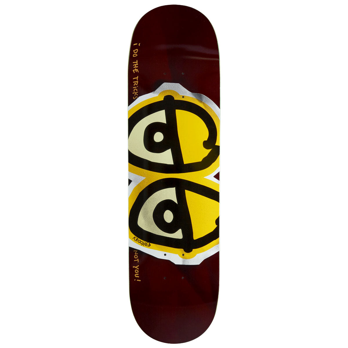 Krooked DBX Eyes Skateboard Deck - Yellow - 8.50