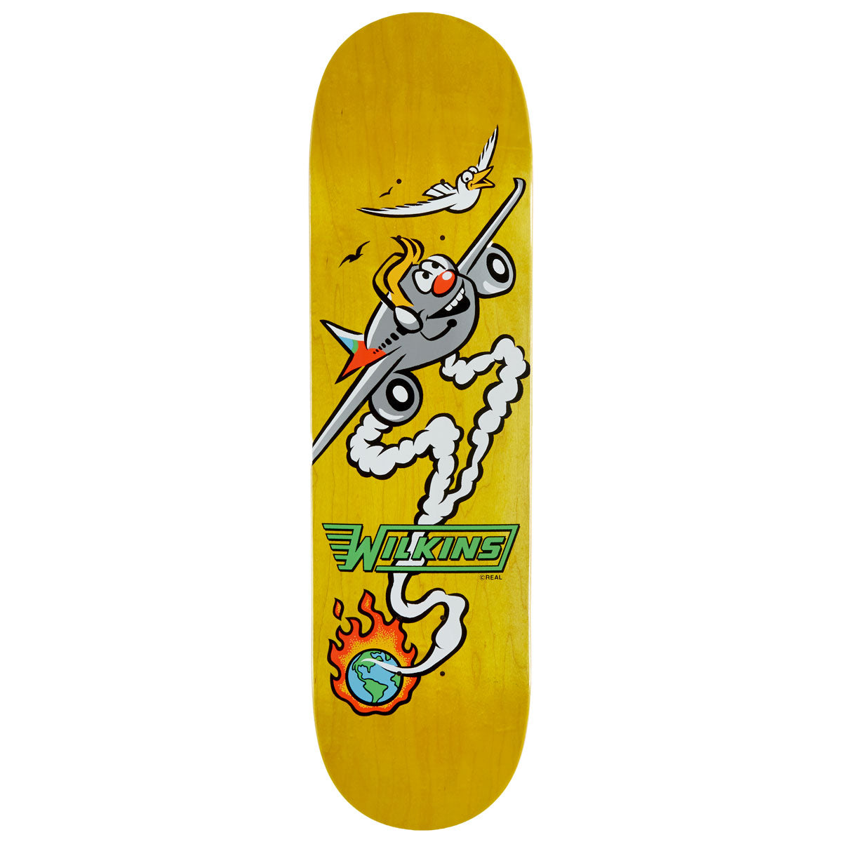 Real Wilkins Mascot Skateboard Deck - Yellow - 8.50