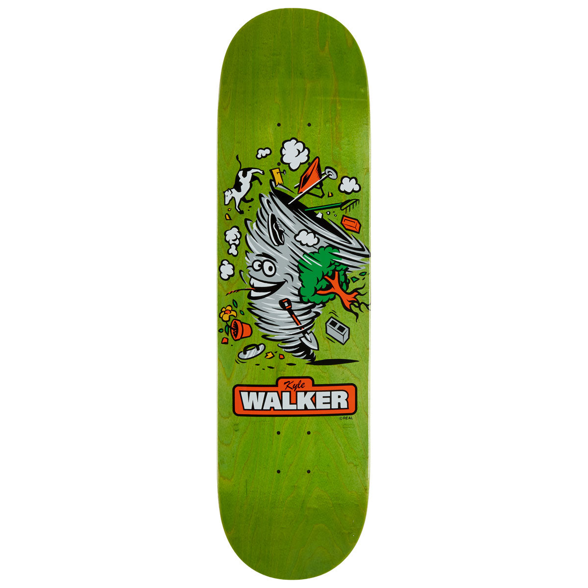 Real Kyle Mascot Easy Rider Skateboard Deck - Green - 8.25