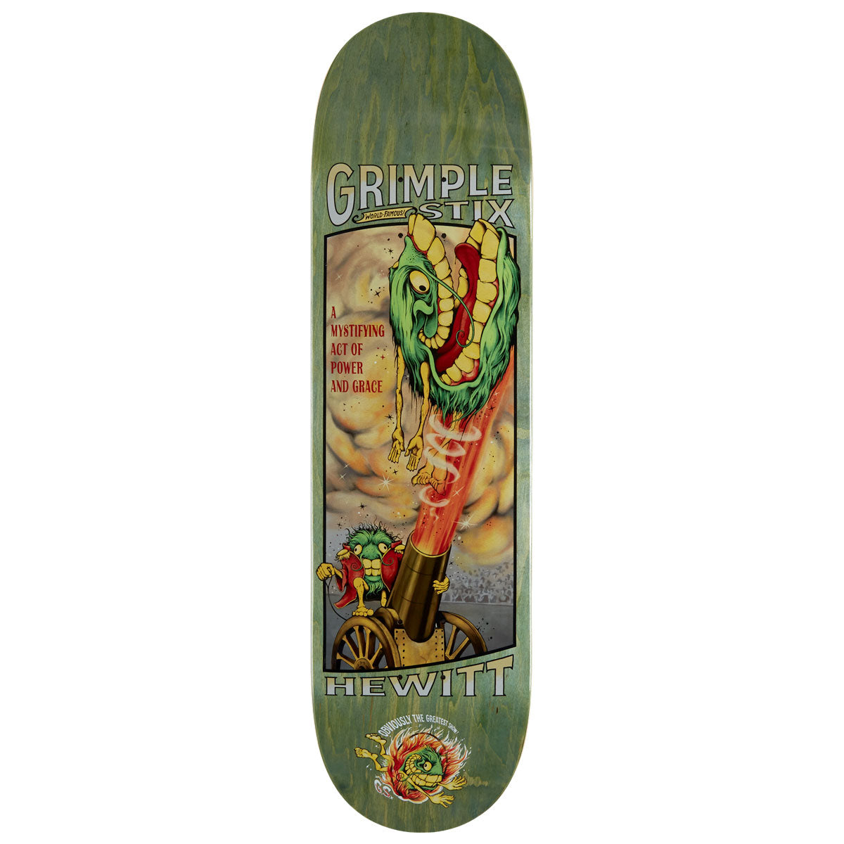 Anti-Hero Hewitt Grimple Obvious Greats Skateboard Deck - 8.38