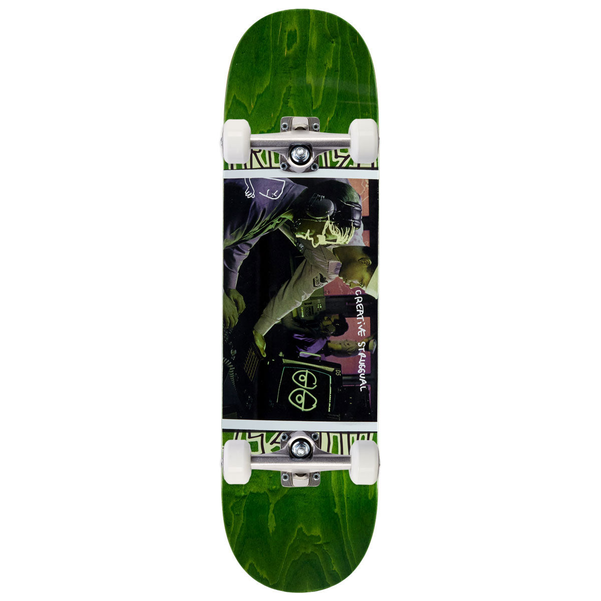 Krooked Worrest Struggual DBX Skateboard Complete - Green/Purple - 8.25