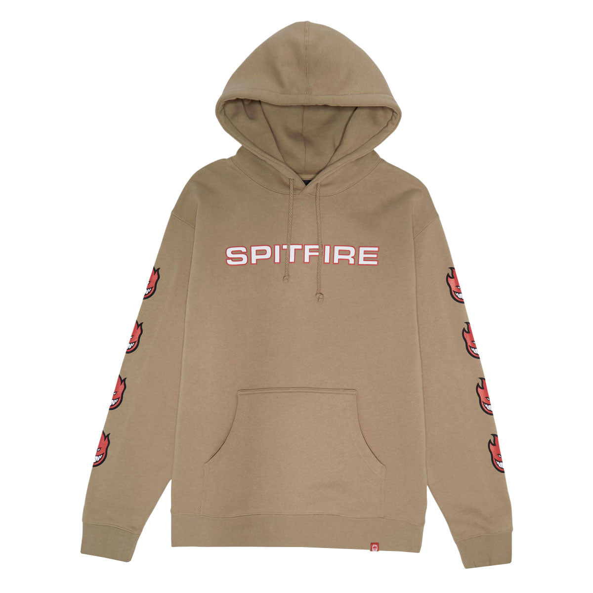 Spitfire Classic '87 Bighead Fill Sleeve Hoodie - Sandstone/Red/White/Black image 1