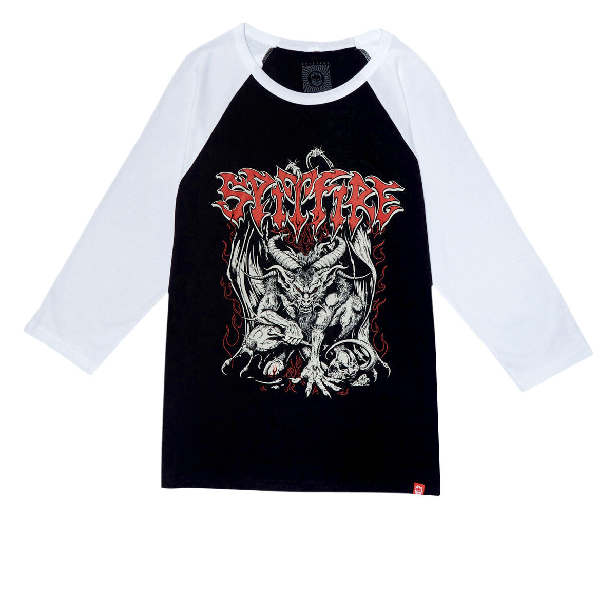 Spitfire Demon 3/4 Sleeve T-Shirt - Black/White/Multi Color image 1