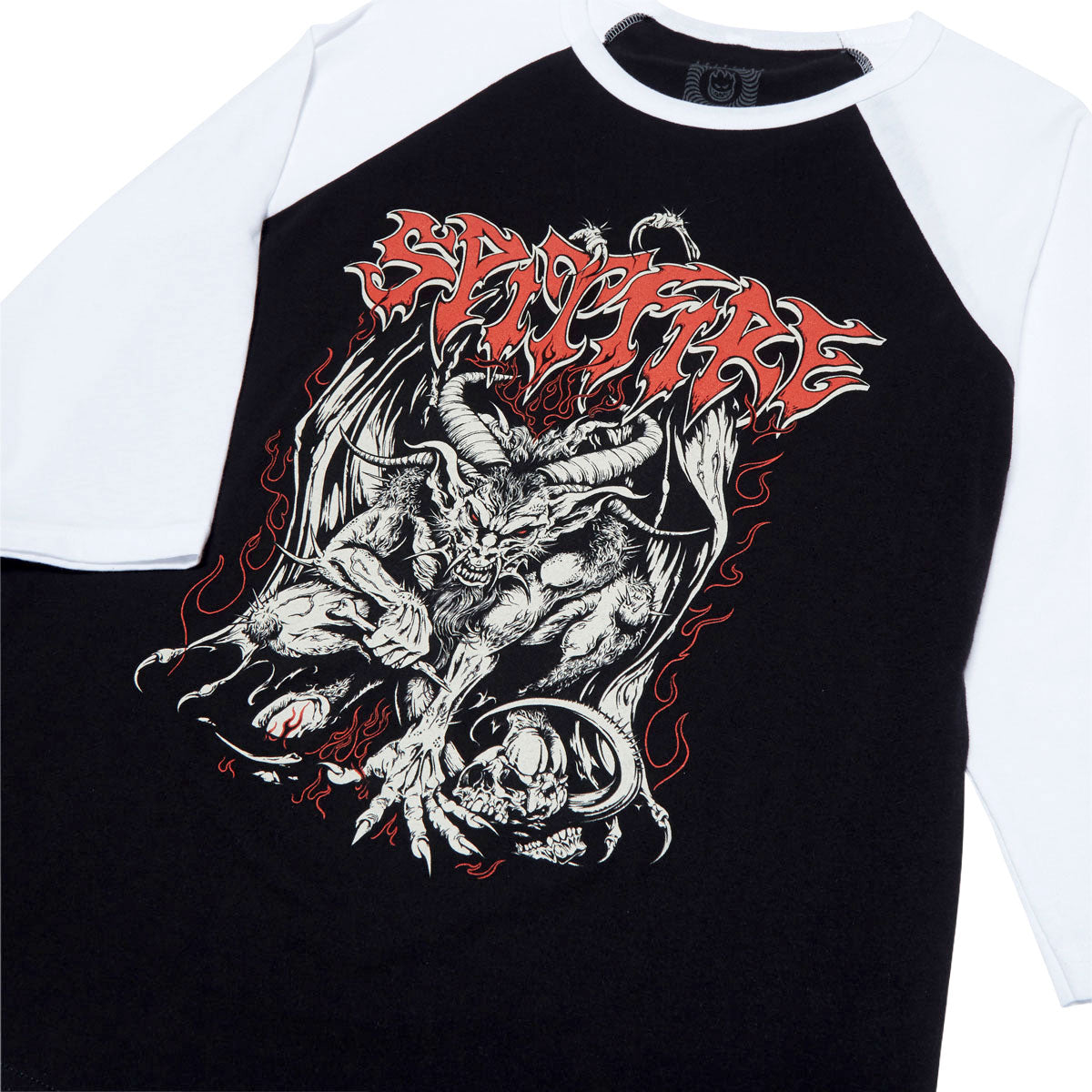 Spitfire Demon 3/4 Sleeve T-Shirt - Black/White/Multi Color image 2