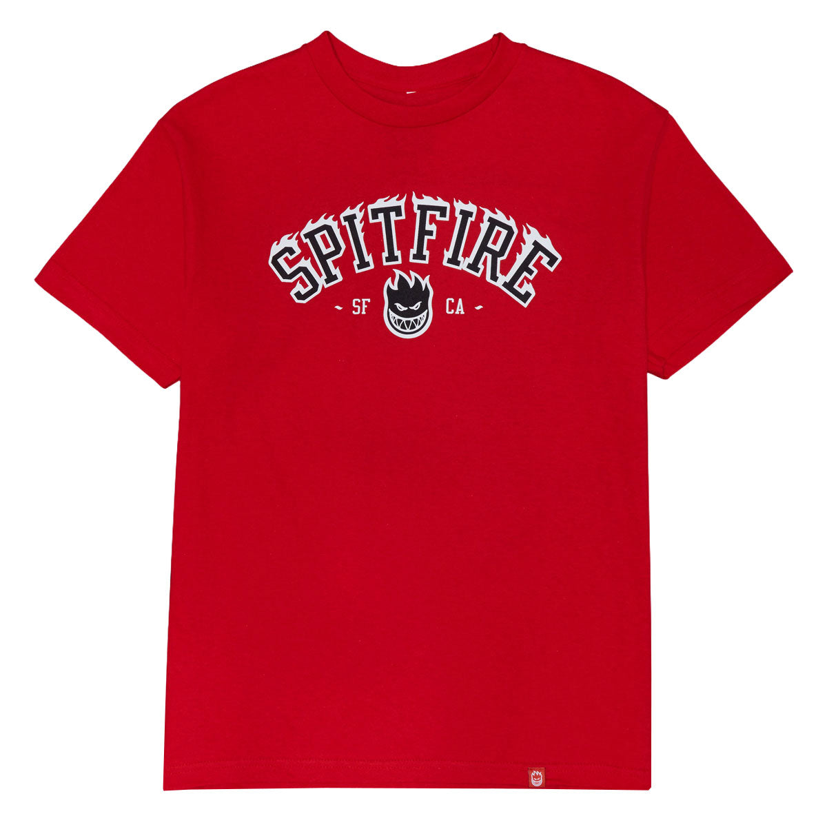 Spitfire Team Bighead Flames T-Shirt - Red/Black/White image 1