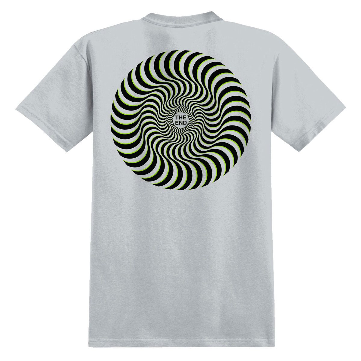 Spitfire Classic Swirl Overlay T-Shirt - Ice Grey/Black/Green image 1