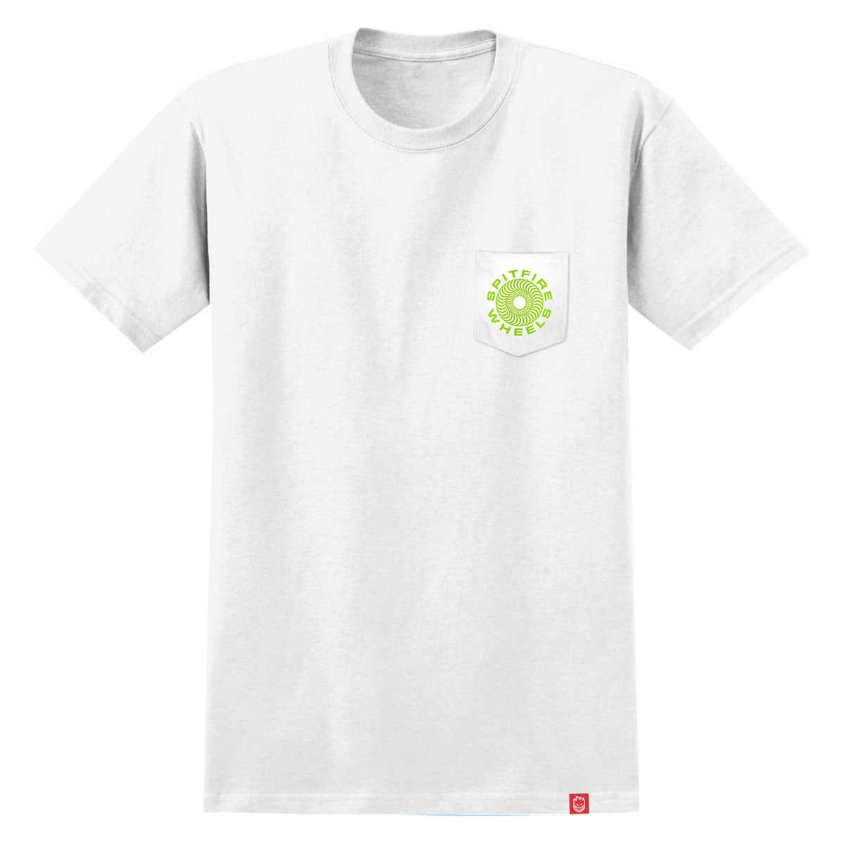 Spitfire Classic '87 Swirl Fill Pocket T-Shirt - White/Green/Black image 1