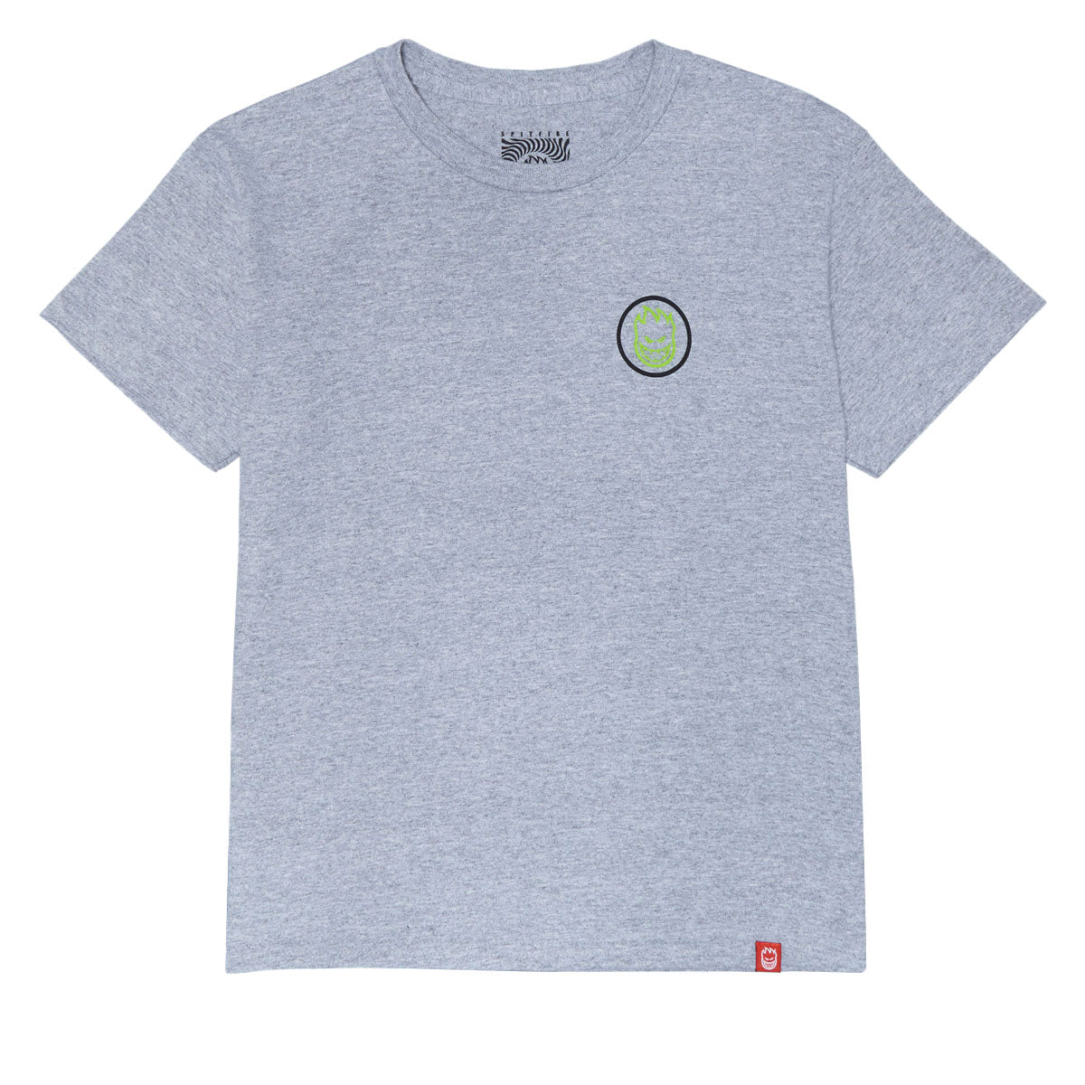Spitfire Youth Classic Swirl Overlay T-Shirt - Sport Grey/Black/Green image 2