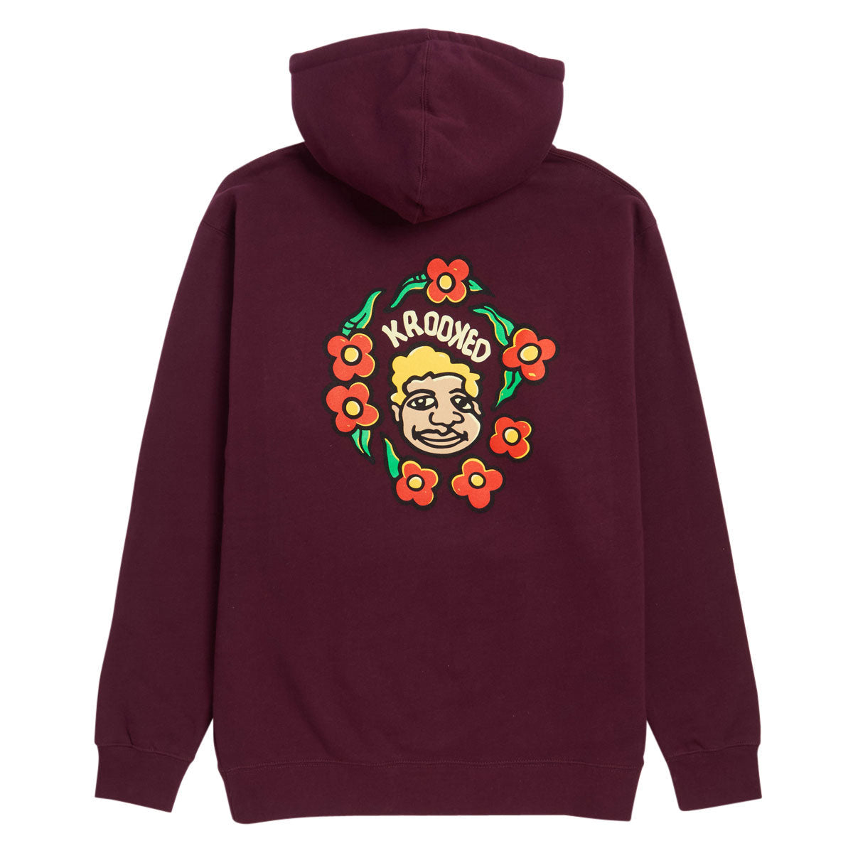 Krooked MG Hoodie - Maroon/Black/Multi Color image 1