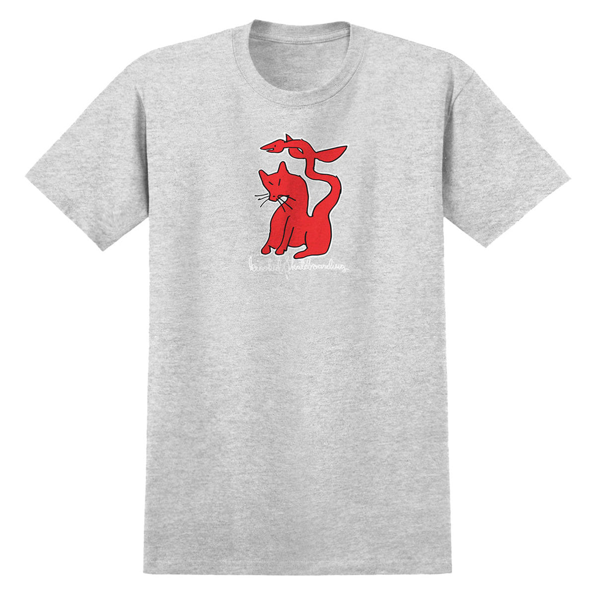 Krooked Kat Serpent T-Shirt - Heather Grey/Red/White/Black image 1