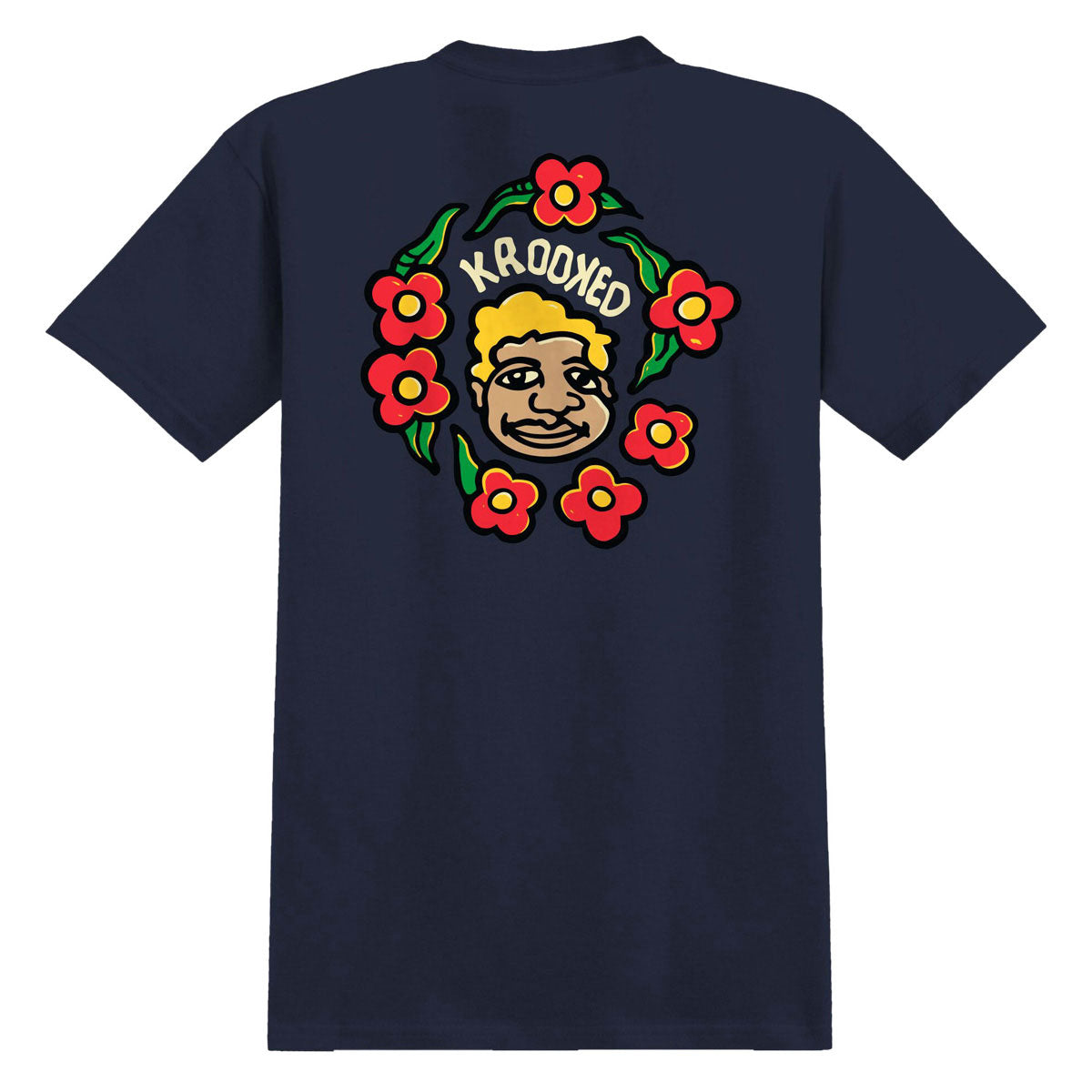 Krooked MG T-Shirt - True Navy/Cream/Multi Color image 1