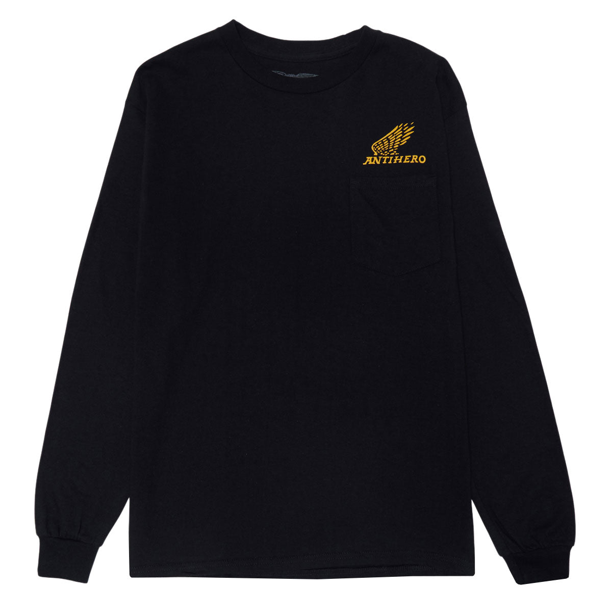 Anti-Hero Motorized Long Sleeve Pocket T-Shirt - Black/Gold image 1
