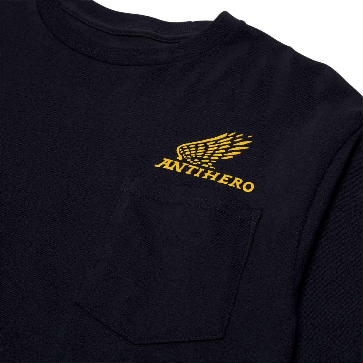Anti-Hero Motorized Long Sleeve Pocket T-Shirt - Black/Gold image 2