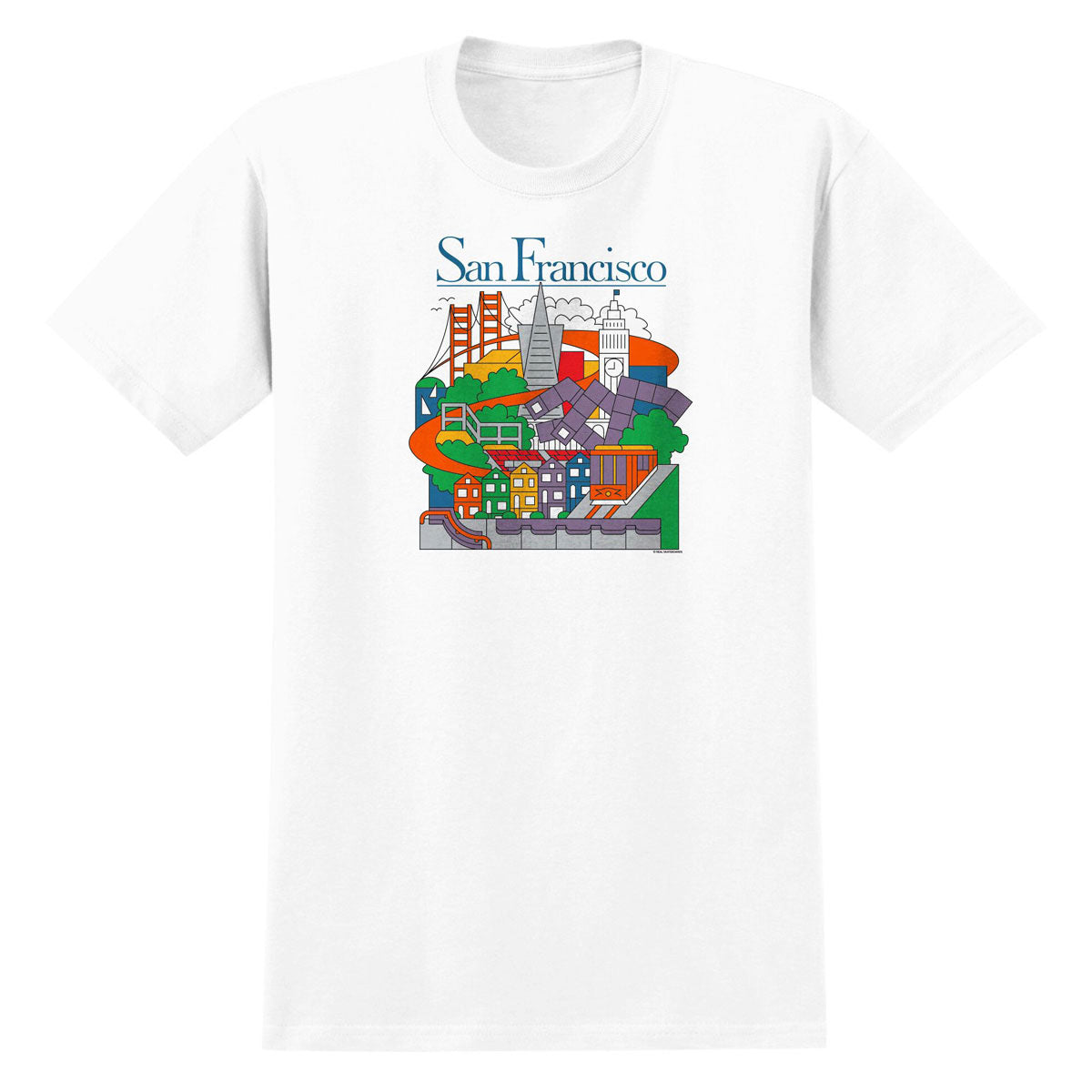Real SF Travel T-Shirt - White/Multi Color image 1