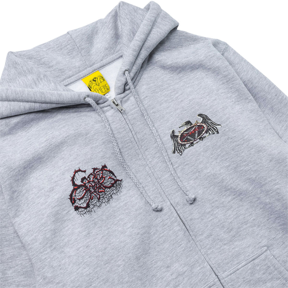 There x Sneakdiss Zip Hoodie - Grey Heather/Multi Color image 4