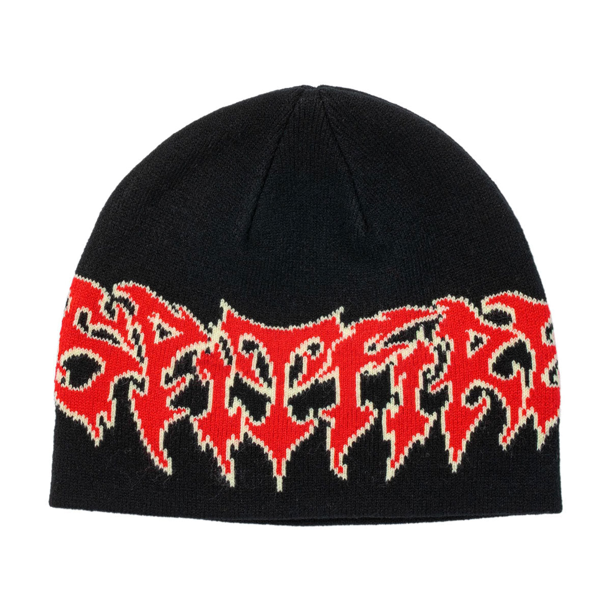 Spitfire Demon Script Skully Beanie - Black/Red/Cream image 1