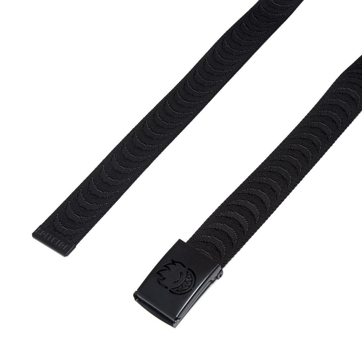 Spitfire Bighead Cut Out Crescent Jacquard Web Belt - Black/Black image 2
