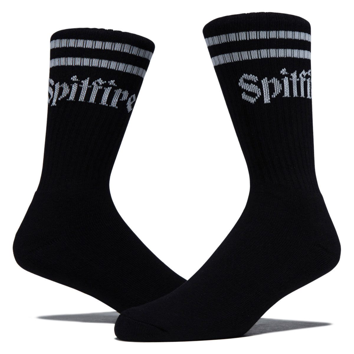 Spitfire Molotov Script Socks - Black/White image 2