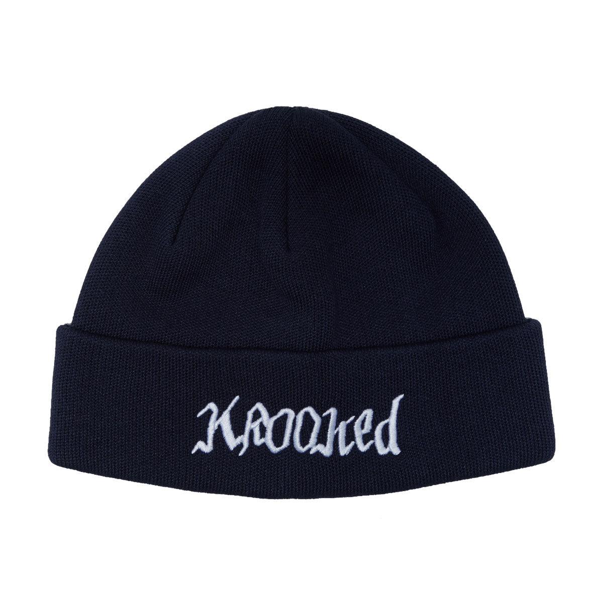 Krooked Double Ok Script Beanie - Navy/White image 1