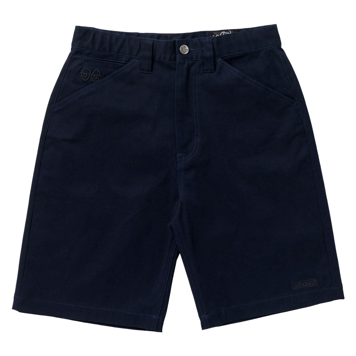 Krooked Eyes Twill Shorts - Navy image 1