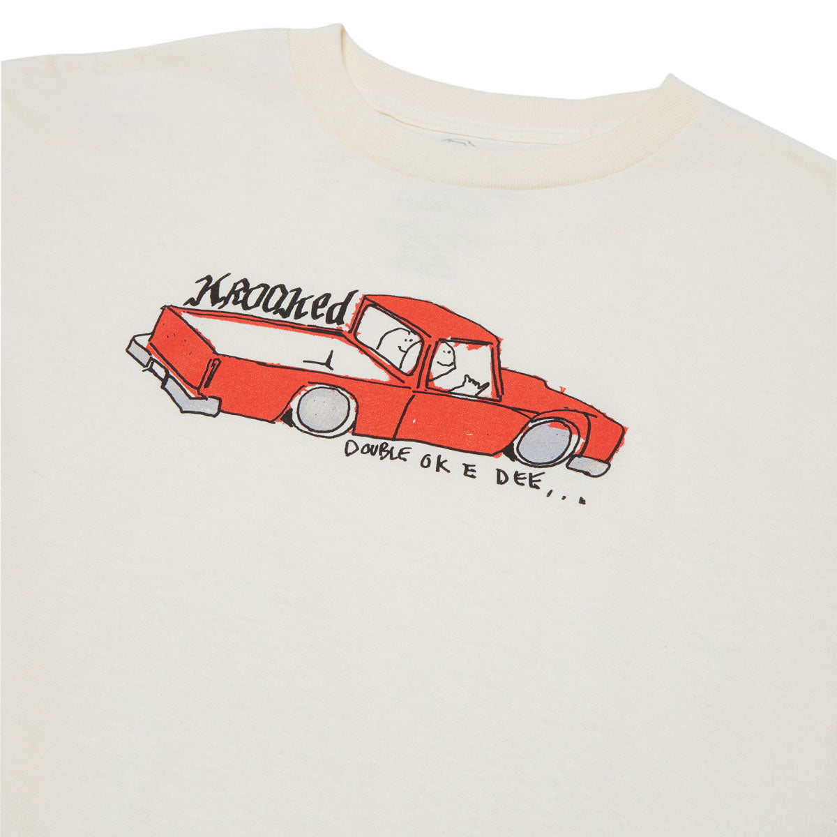 Krooked Double Ok T-Shirt - Cream/Multi Color image 2