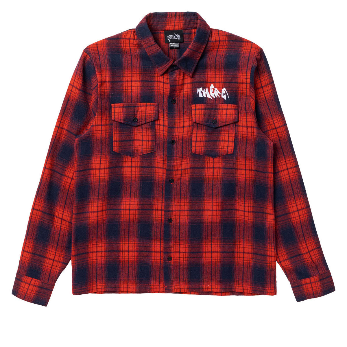 There Sally Long Sleeve Flannel Shirt - Red Plaid image 1