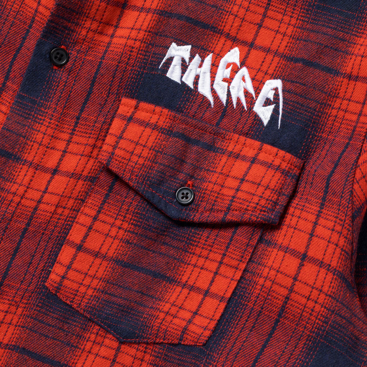 There Sally Long Sleeve Flannel Shirt - Red Plaid image 3