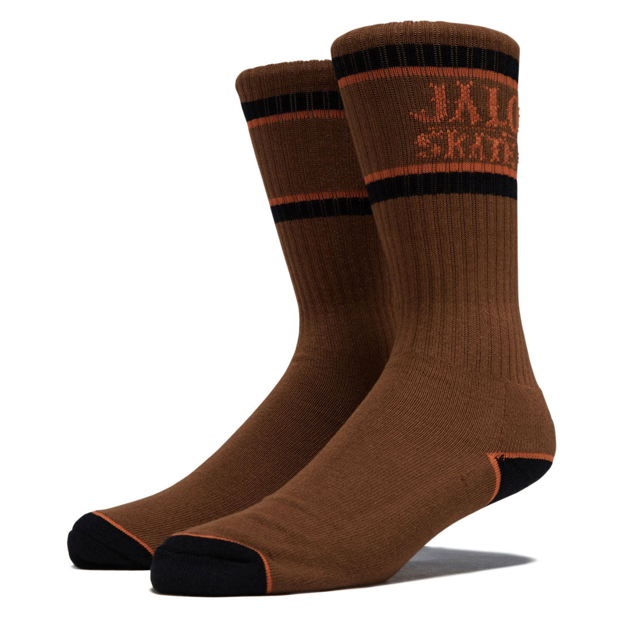 Anti-Hero I'm Lost Too Socks - Brown/Orange/Black image 1