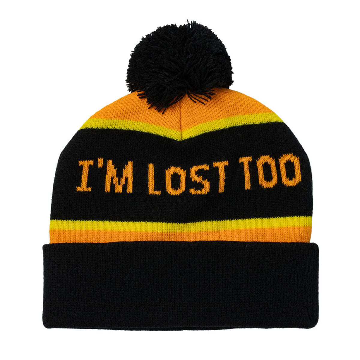 Anti-Hero I'm Lost Too Pom Beanie - Orange/Black/Yellow image 2