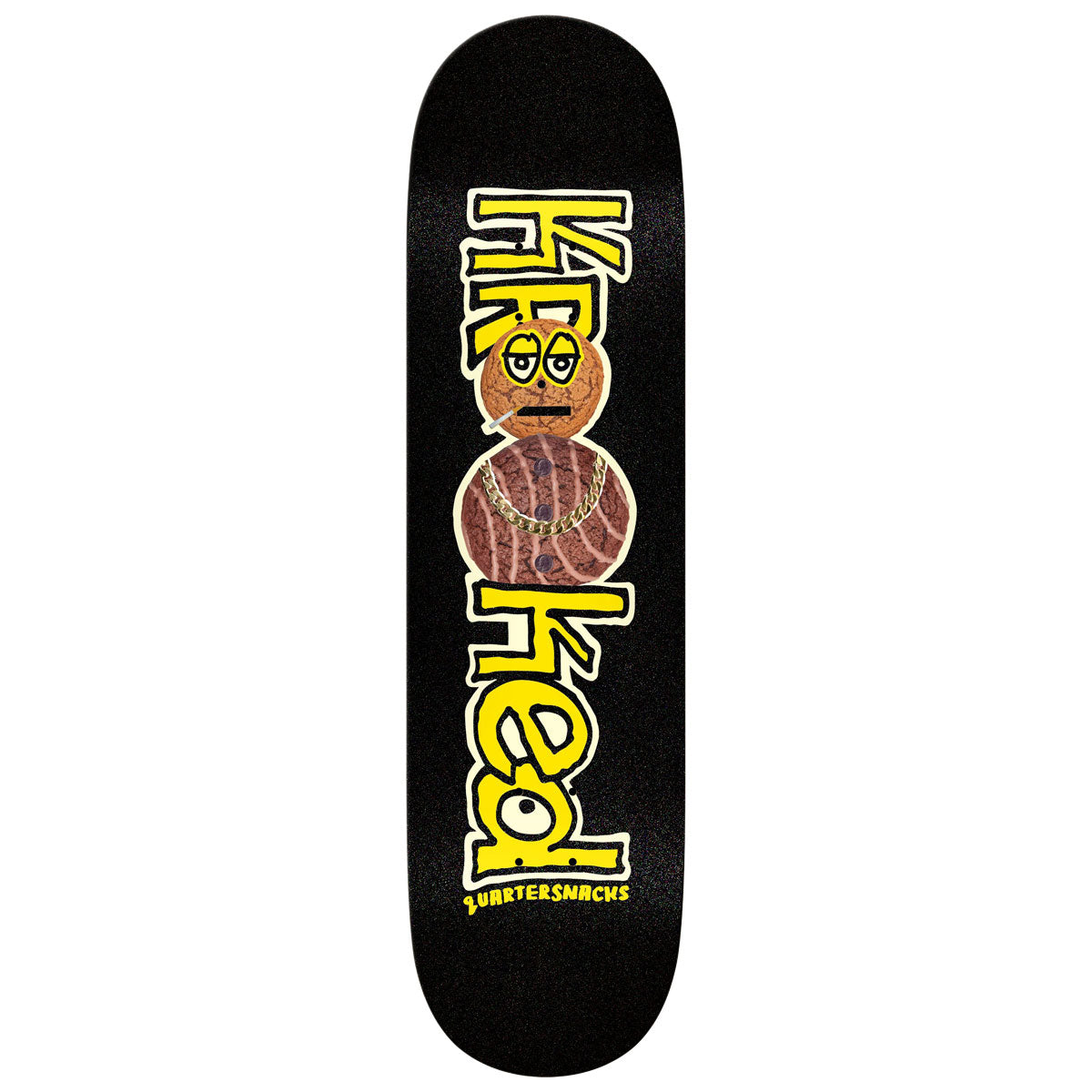 Krooked x Quartersnacks Snackman Skateboard Deck - Black - 8.50
