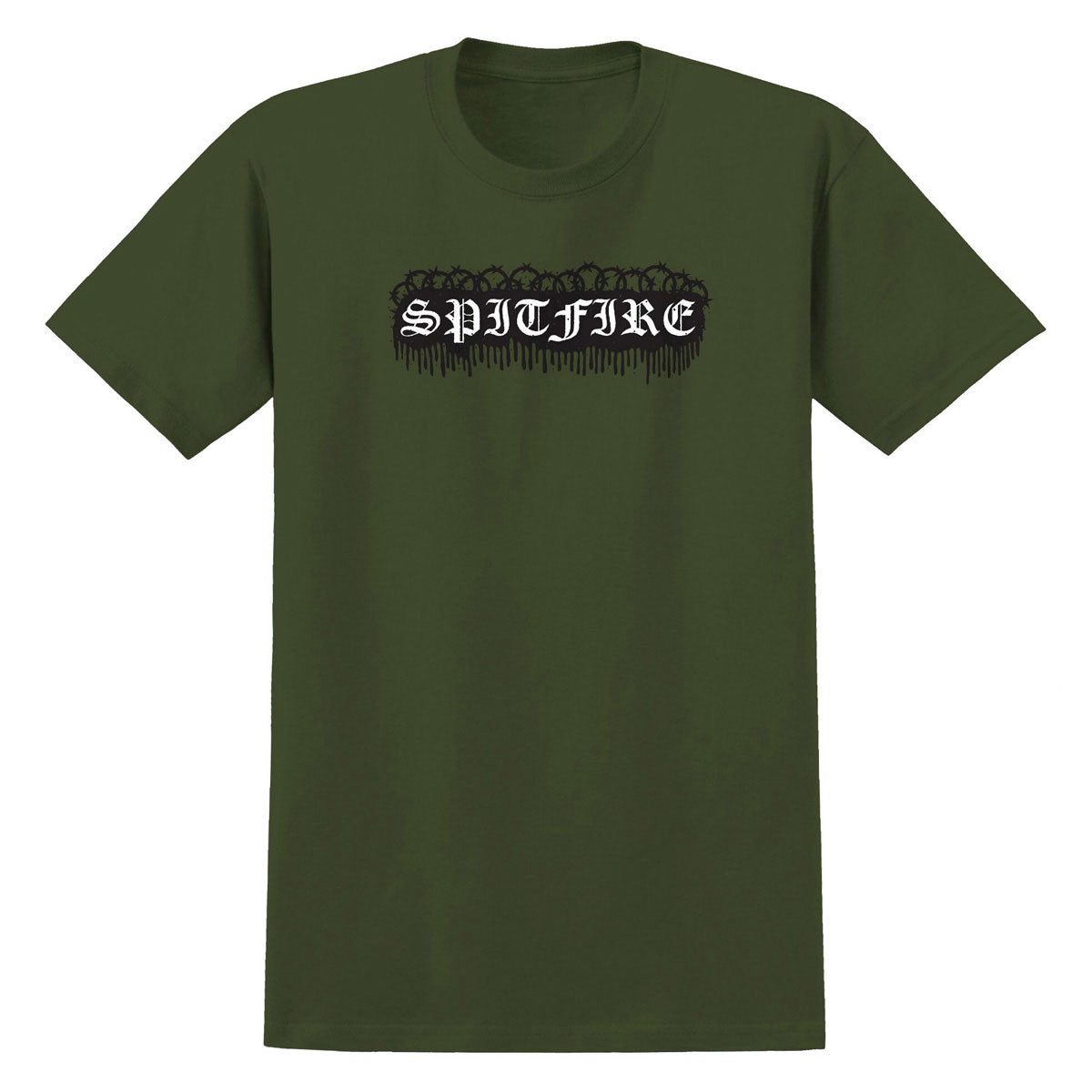 Spitfire Old E Barbed T-Shirt - Military Green image 1