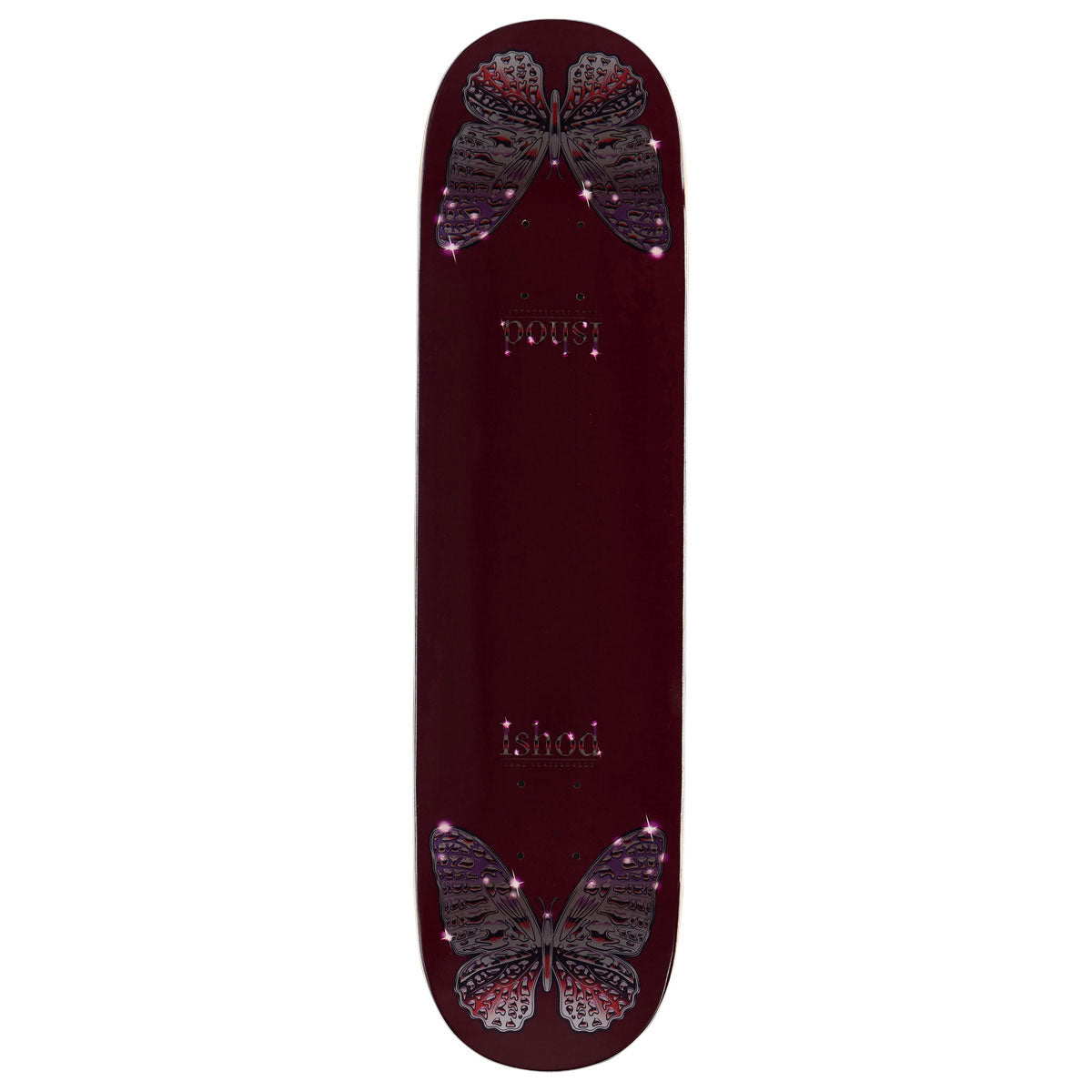 Real Ishod Mariposa Chrome Redux Twin Tail Skateboard Deck - Maroon - 8.00