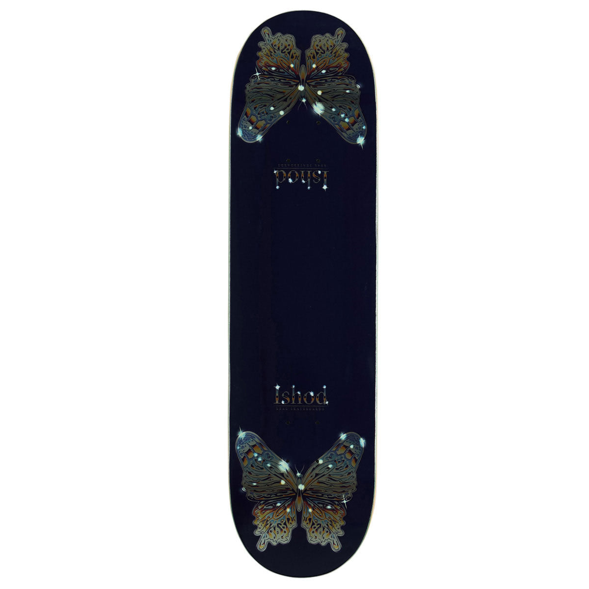 Real Ishod Mariposa Chrome Redux Twin Tail Skateboard Deck - Navy - 8.25