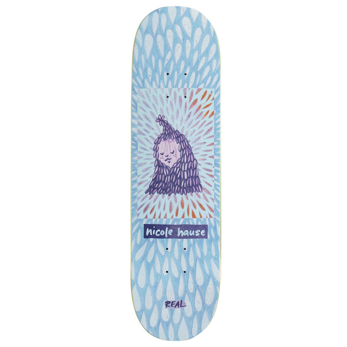 Real Nicole Echoes True Fit Skateboard Deck - Blue - 8.25